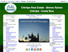 Tablet Screenshot of chirripobienesraices.com